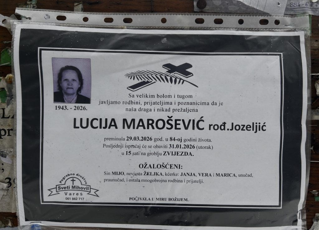 In Memoriam: Lucija Marošević rođ. Jozeljić