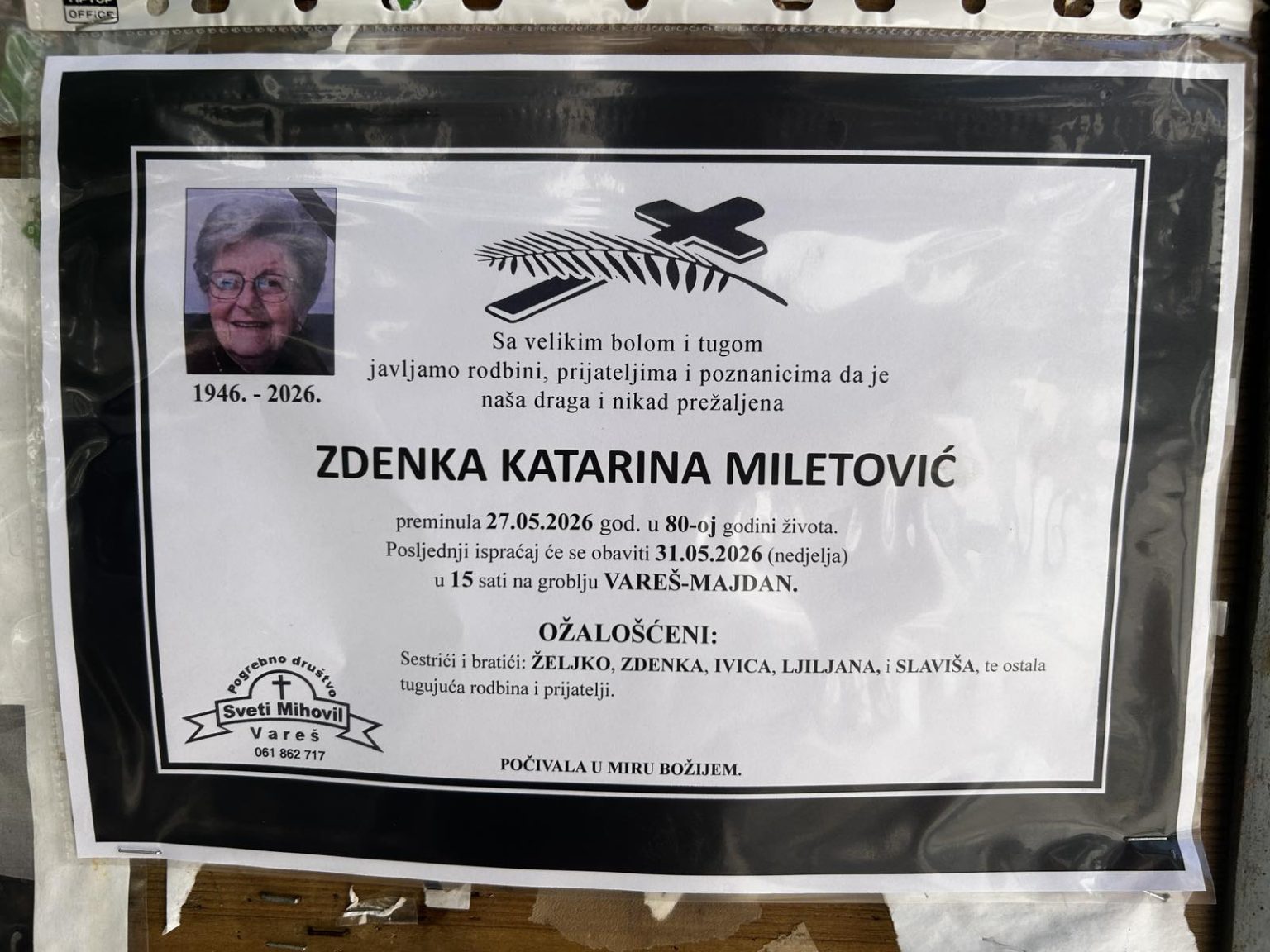 In Memoriam: Zdenka Katarina Miletović