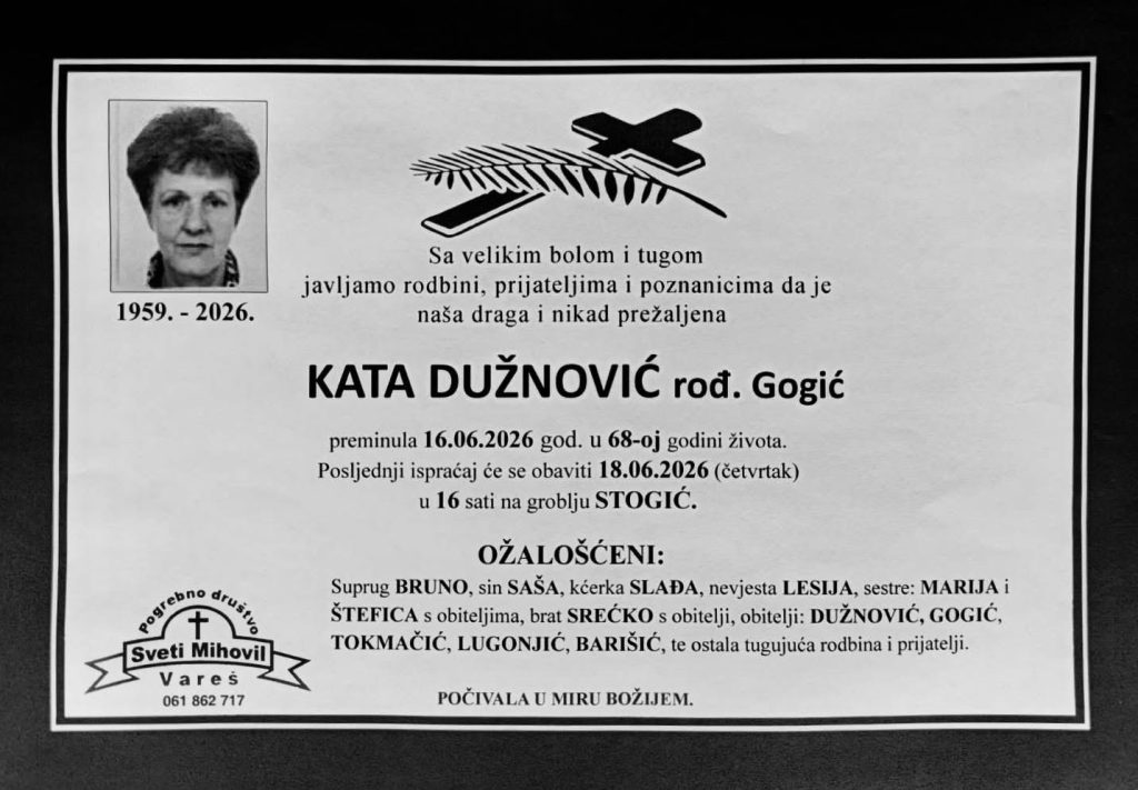 In Memoriam: Kata Dužnović rođ. Gogić