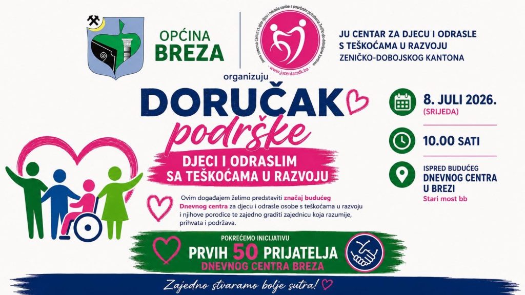 “Doručak podrške” u Brezi: Zajedno do Dnevnog centra za djecu s teškoćama u razvoju